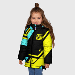 Куртка зимняя для девочки Pubg geometry game, цвет: 3D-черный — фото 2