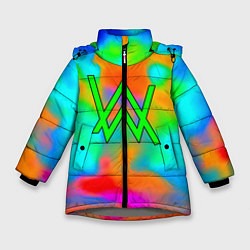 Куртка зимняя для девочки Alan walker toxic music, цвет: 3D-светло-серый