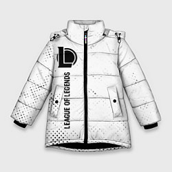 Куртка зимняя для девочки League of Legends glitch на светлом фоне: по-верти, цвет: 3D-черный