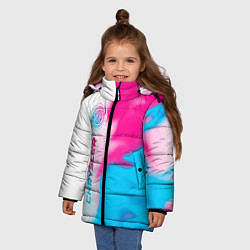Куртка зимняя для девочки Chrysler neon gradient style: по-вертикали, цвет: 3D-черный — фото 2