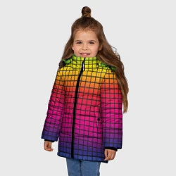Куртка зимняя для девочки Палитра rgb, цвет: 3D-светло-серый — фото 2
