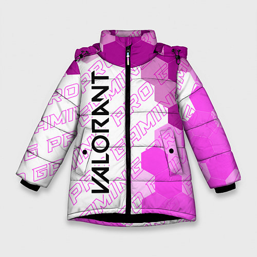 Зимняя куртка для девочки Valorant pro gaming: по-вертикали / 3D-Черный – фото 1