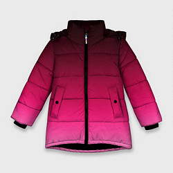 Куртка зимняя для девочки Розово-малиновый градиент, цвет: 3D-черный
