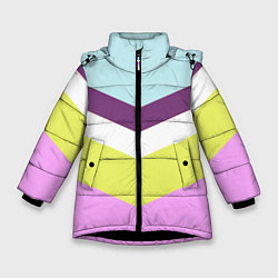 Зимняя куртка для девочки Спортивный цвет семидесятых