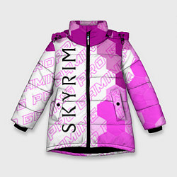 Куртка зимняя для девочки Skyrim pro gaming по-вертикали, цвет: 3D-черный