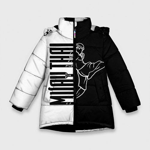 Зимняя куртка для девочки Muay-Thai / 3D-Черный – фото 1
