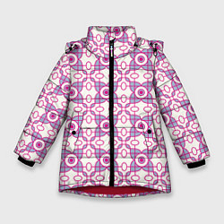 Зимняя куртка для девочки Художественные цветы