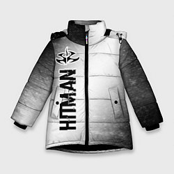 Зимняя куртка для девочки Hitman glitch на светлом фоне по-вертикали
