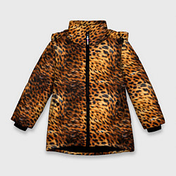 Зимняя куртка для девочки Текстура кожи животного паттерн