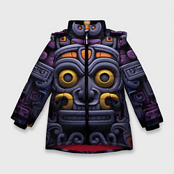 Зимняя куртка для девочки Орнамент в стиле ацтеков