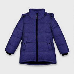 Зимняя куртка для девочки Фиолетовая текстура волнистый мех