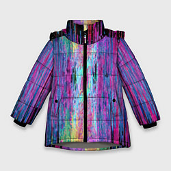 Зимняя куртка для девочки Размазанная краска