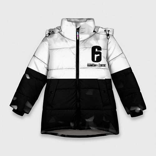 Зимняя куртка для девочки Rainbow Six black game colletcion / 3D-Светло-серый – фото 1
