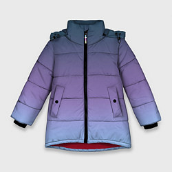 Зимняя куртка для девочки Градиент синий фиолетовый голубой