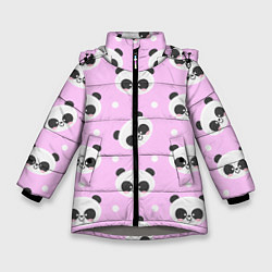 Зимняя куртка для девочки Милая улыбающаяся панда