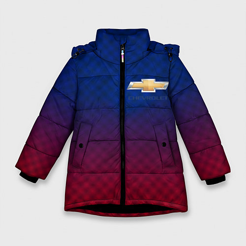 Зимняя куртка для девочки Chevrolet carbon gradient / 3D-Черный – фото 1