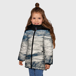 Куртка зимняя для девочки Шторм в Аравийском море, цвет: 3D-черный — фото 2