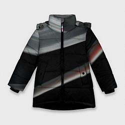 Зимняя куртка для девочки Black grey abstract