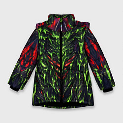 Зимняя куртка для девочки Green and red slime