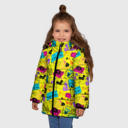 Куртка зимняя для девочки Music sound, цвет: 3D-черный — фото 2