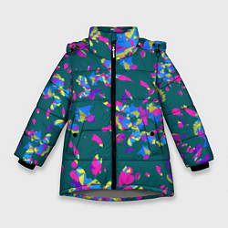 Зимняя куртка для девочки Абстрактные лепестки