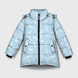 Зимняя куртка для девочки Нежный новогодний узор