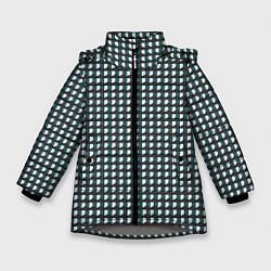 Куртка зимняя для девочки Геометрия объёмные пирамиды, цвет: 3D-светло-серый