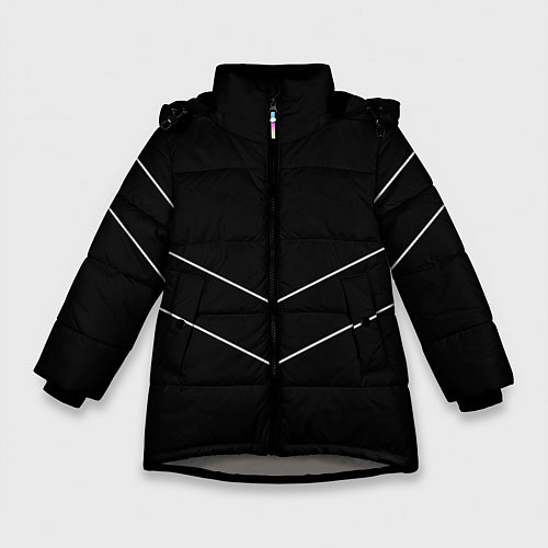 Зимняя куртка для девочки Олимпийка Андрея из пацанов / 3D-Светло-серый – фото 1