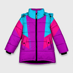 Куртка зимняя для девочки Always in sports сиреньевый, цвет: 3D-черный