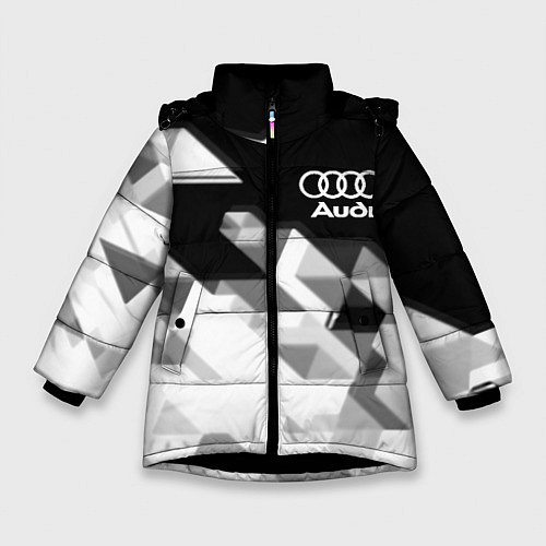 Зимняя куртка для девочки AUDI geometry sport / 3D-Черный – фото 1