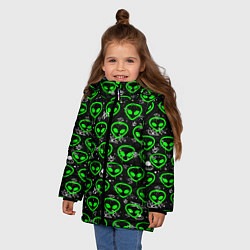 Куртка зимняя для девочки Super alien, цвет: 3D-светло-серый — фото 2
