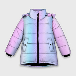 Куртка зимняя для девочки Градиент матовый светлый, цвет: 3D-черный