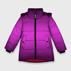 Куртка зимняя для девочки Сливовый градиент, цвет: 3D-красный