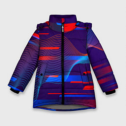 Куртка зимняя для девочки Abstraction colored, цвет: 3D-светло-серый
