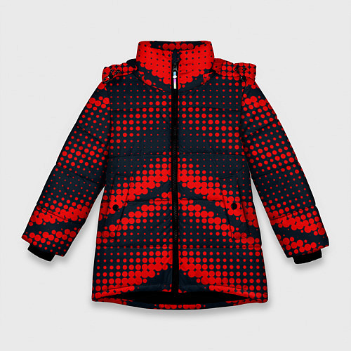 Зимняя куртка для девочки Geometric angles / 3D-Черный – фото 1