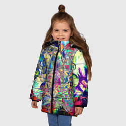 Куртка зимняя для девочки Сплетение Инь Ян, цвет: 3D-светло-серый — фото 2