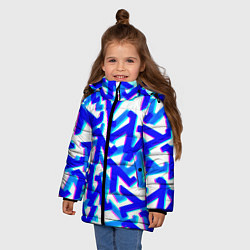 Куртка зимняя для девочки Half life black mesa steel logo, цвет: 3D-светло-серый — фото 2