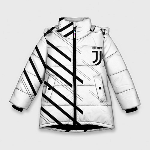 Зимняя куртка для девочки Juventus sport geometry / 3D-Черный – фото 1