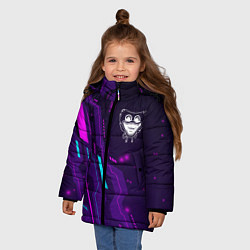 Куртка зимняя для девочки Poppy Playtime neon gaming, цвет: 3D-черный — фото 2