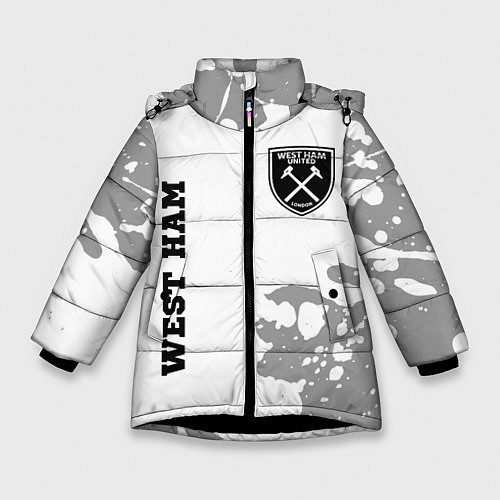 Зимняя куртка для девочки West Ham sport на светлом фоне вертикально / 3D-Черный – фото 1