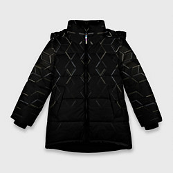 Зимняя куртка для девочки Чёрные текстуры броня
