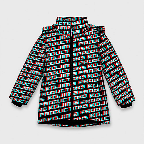 Зимняя куртка для девочки Kojima glitch pattern studio / 3D-Черный – фото 1