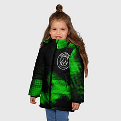 Куртка зимняя для девочки PSG sport halftone, цвет: 3D-черный — фото 2