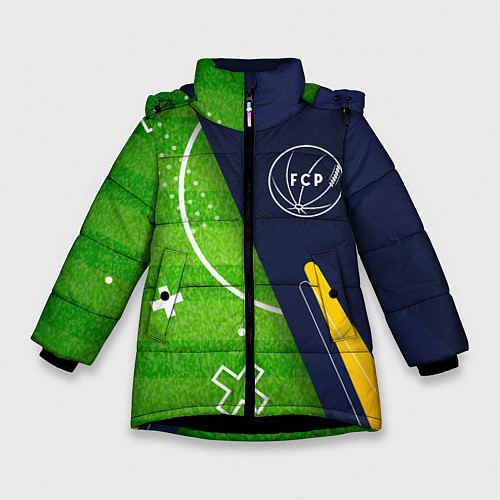 Зимняя куртка для девочки Porto football field / 3D-Черный – фото 1