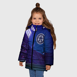 Куртка зимняя для девочки Leicester City ночное поле, цвет: 3D-черный — фото 2