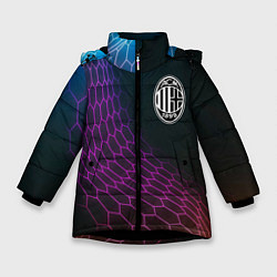 Зимняя куртка для девочки AC Milan футбольная сетка