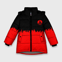 Зимняя куртка для девочки Half life logo pattern steel