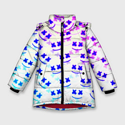 Зимняя куртка для девочки Marshmello pattern neon