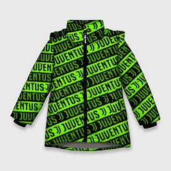 Зимняя куртка для девочки Juventus green pattern sport