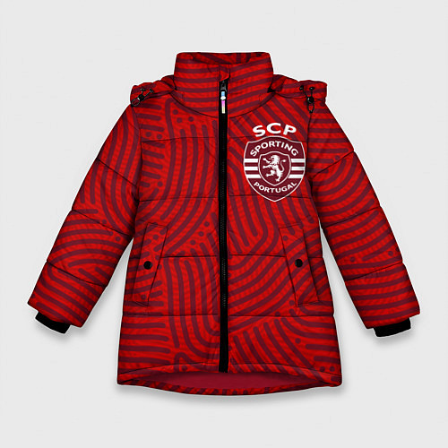 Зимняя куртка для девочки Sporting отпечатки / 3D-Красный – фото 1